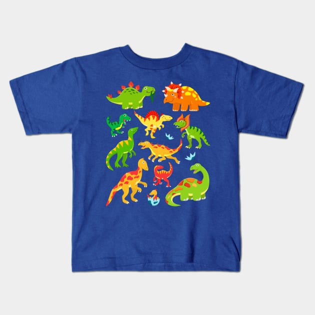 Cute Dinos for Kids Kids T-Shirt by samshirts